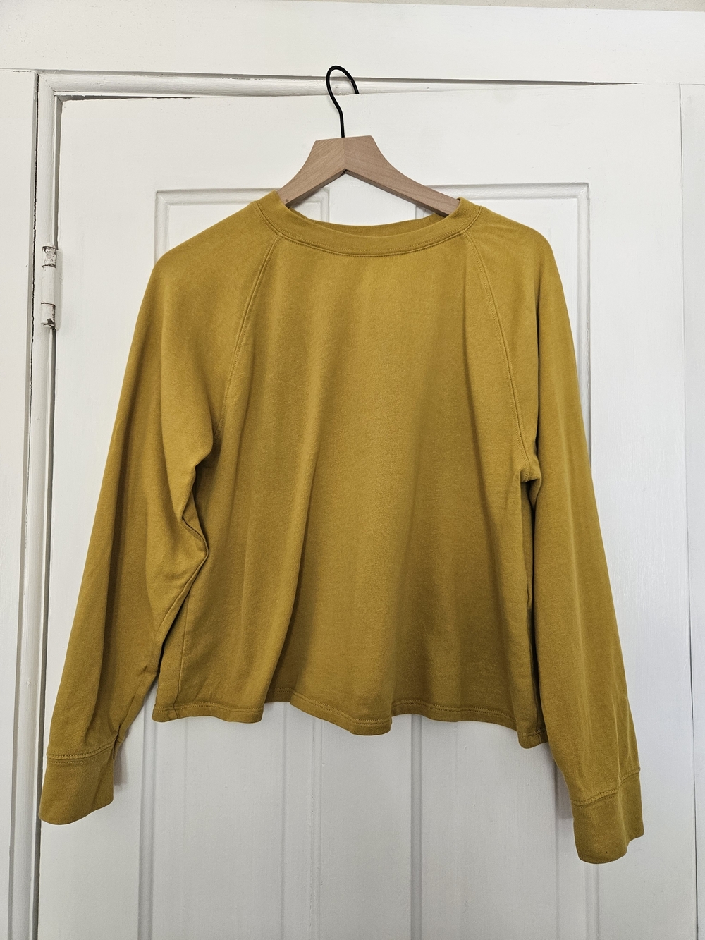 Anthropologie Mustard Raglan Long-Sleeve Sweatshirt